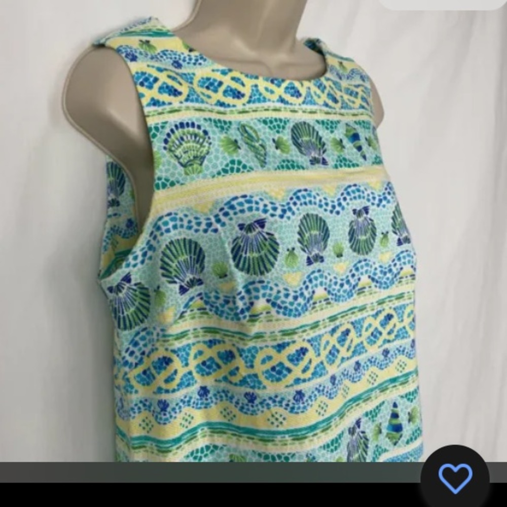 Talbots New with Tags, Sea Shell shift dress side zipper size 16 Fun in the Sun